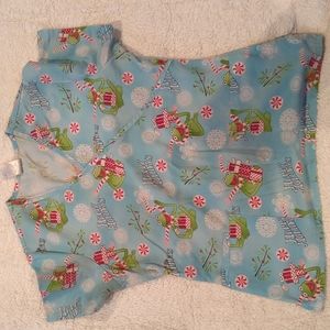 Kermit Christmas scrub top